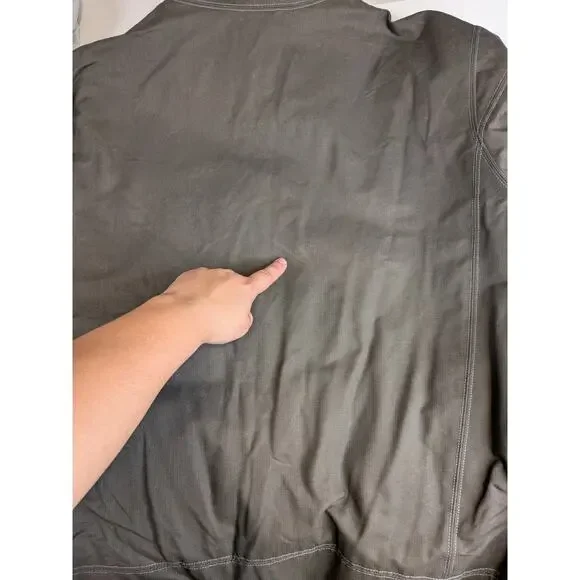 Kuhl Burr Vintage Patina Dye Canvas Jacket Mens Size XL Olive Green Jacket Coat - Picture 13 of 13